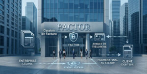 Factures professionnelles classées sur un bureau, illustrant une opération d'affacturage
